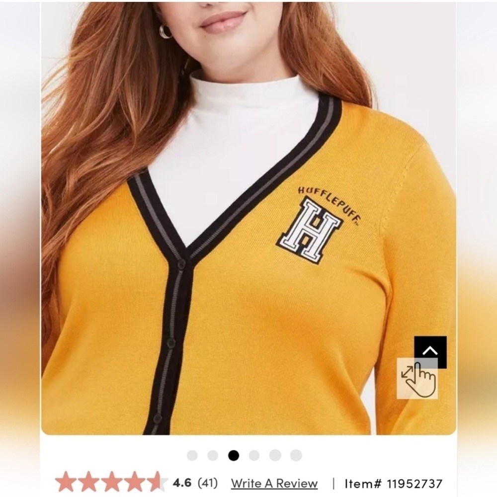 Retired! Hufflepuff Women's Yellow Cardigan Sweater